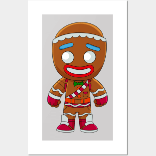 Gingerbread man, funny gingerbread man, Christmas baby Posters and Art